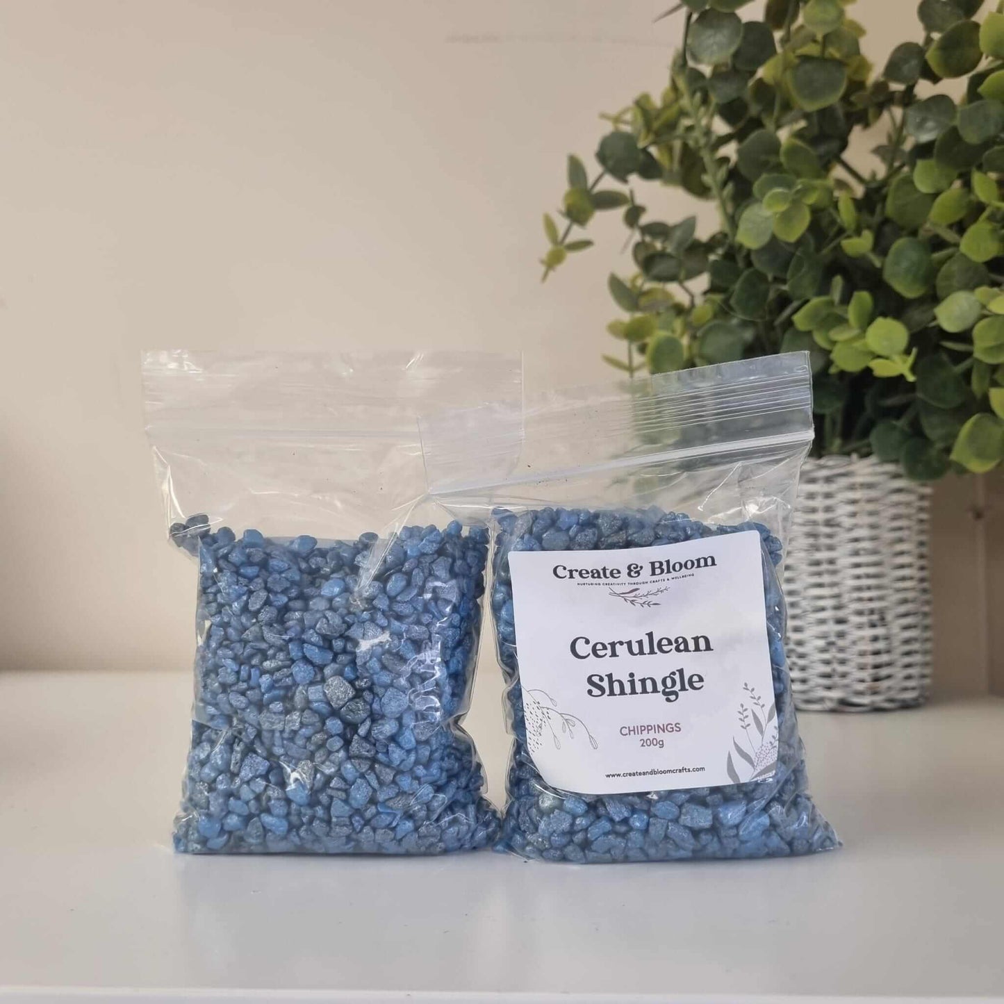 Bloom Texture - Cerulean Shingle stones for resin Art! 200g