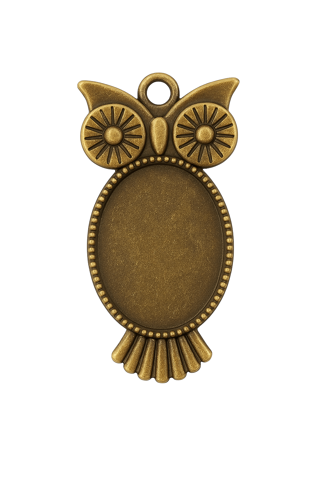 Bronze Owl – 18mm x 25mm Bezel Blank for Resin Jewellery Making!
