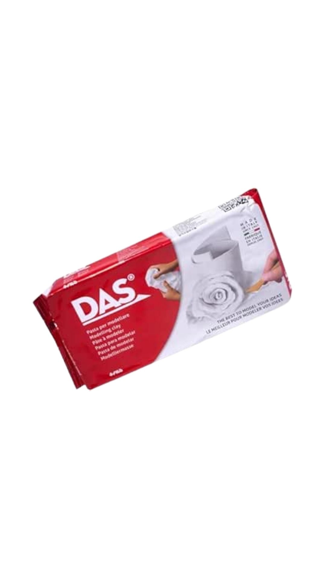 DAS white air-drying modelling clay 1kg block for sculpting and craft projects