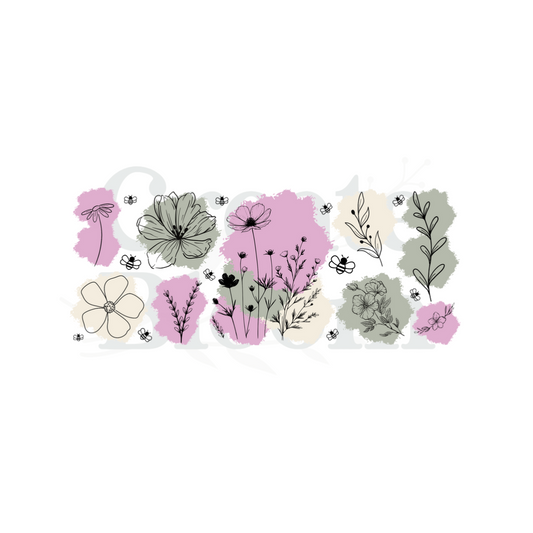 Premium UVDTF Vinyl Transfers for Resin Tumblers & Crafts: Floral Dreams!