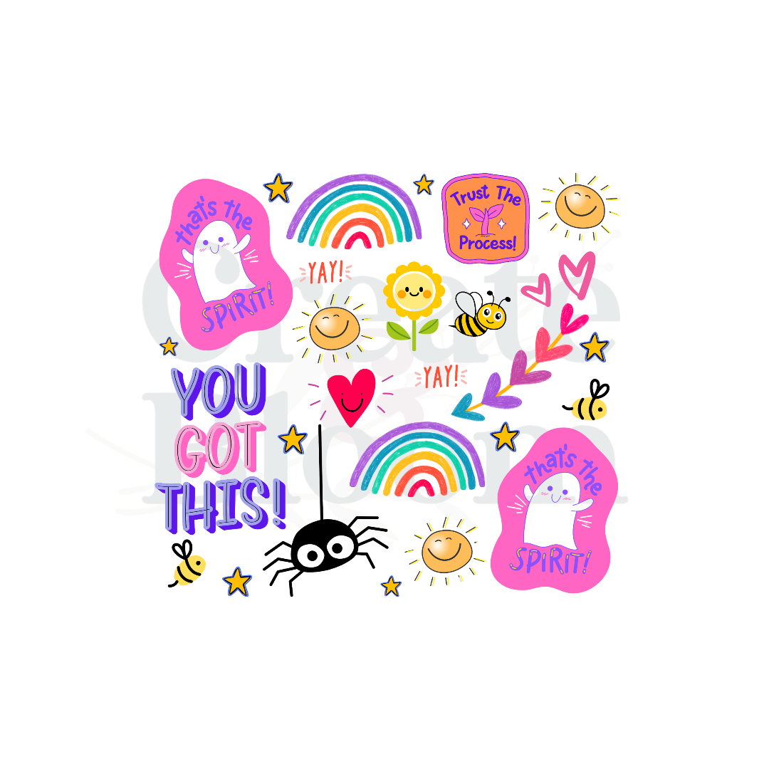 Premium UVDTF Vinyl Transfers for Resin Tumblers & Crafts: You got this!
