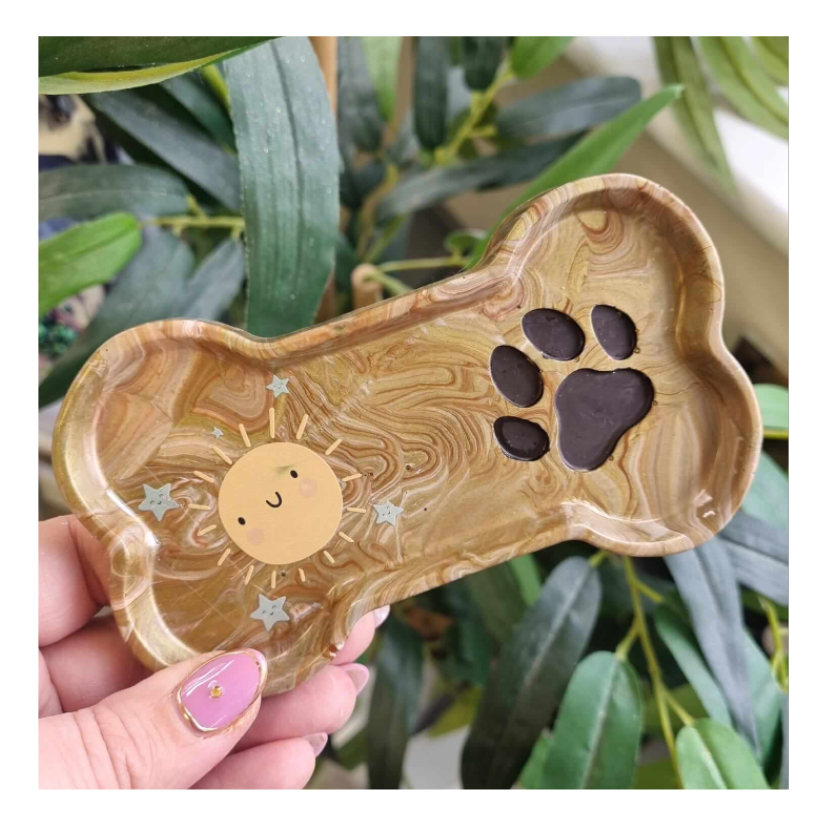 Silicone Mould for Resin Crafts - Pet Treat Wishes Paw Tray Mould!