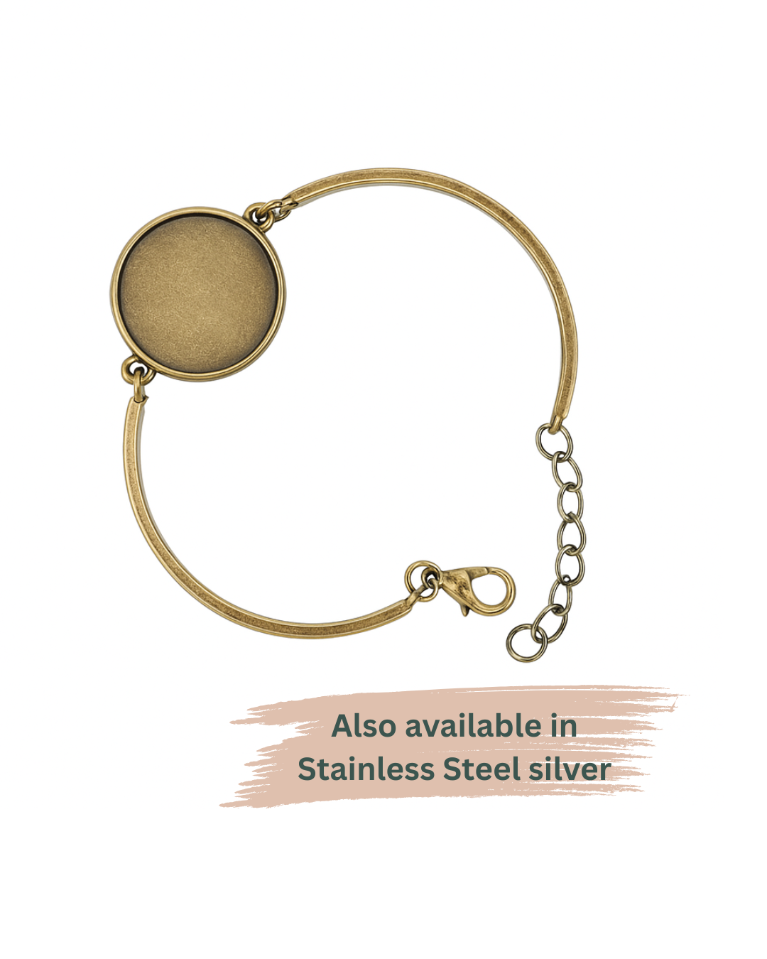 Stainless Steel Bracelet – 20mm Bezel Blank for Jewellery Making!