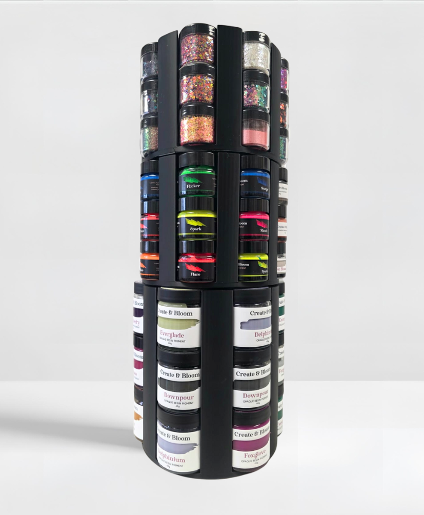 Stackable Resin Pigment and Glitter Storage Holders – Exclusive to Create & Bloom Crafts