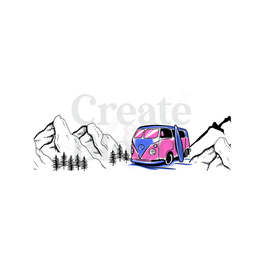 Premium UVDTF Vinyl Transfers for Resin Tumblers & Crafts: Happy Camper!