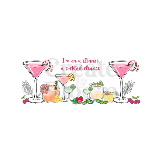 Premium UVDTF Vinyl Transfers for Resin Tumblers & Crafts: Cocktails!