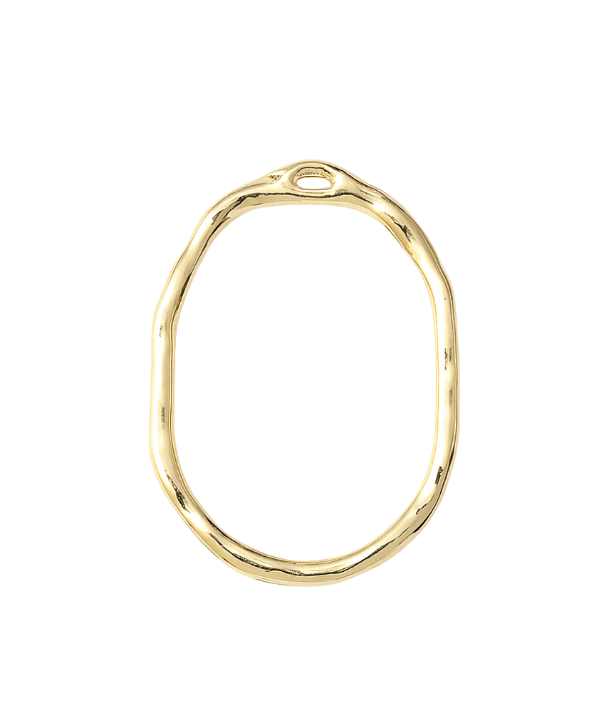 Gold Hammered Oval 30mm x 21mm Bezel - Individually Sold for Resin Crafting!