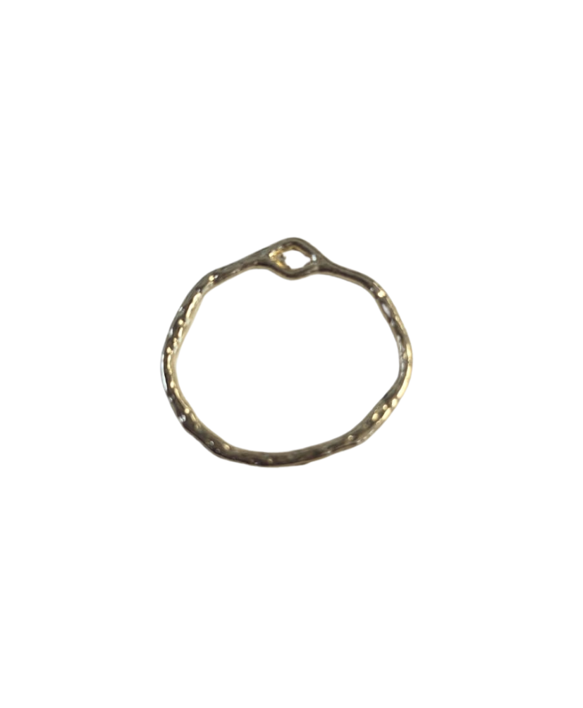 Gold Hammered Round 21mm x 23mm Bezel - Individually Sold for Resin Crafting!