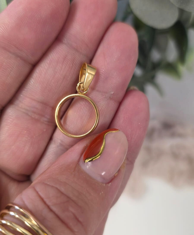 Gold Plated 12mm Stainless Steel Round Open Bezel Charm – Individual Pendant Frame for Jewellery & Resin Making!