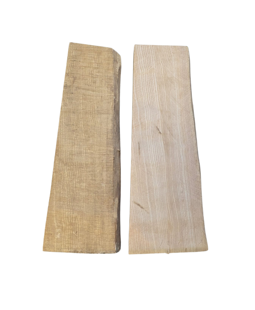 Kiln Dried Ash Wood Slabs 1x Pair – Matching Charcuterie Boards, Shelves, or Resin Art (C)