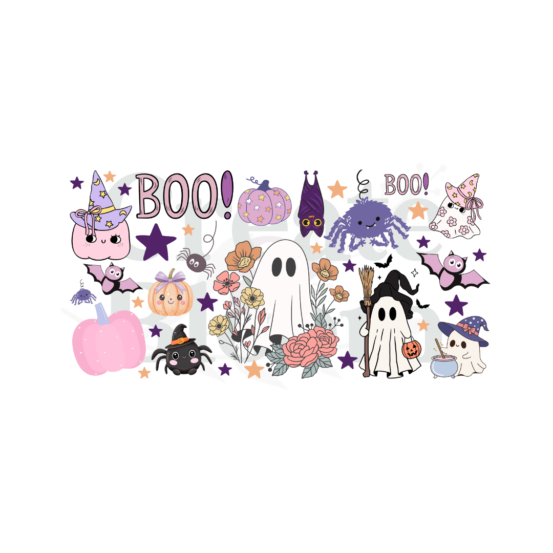 Premium UVDTF Vinyl Transfers for Resin Tumblers & Crafts: Boo-tiful Little Ghosties!