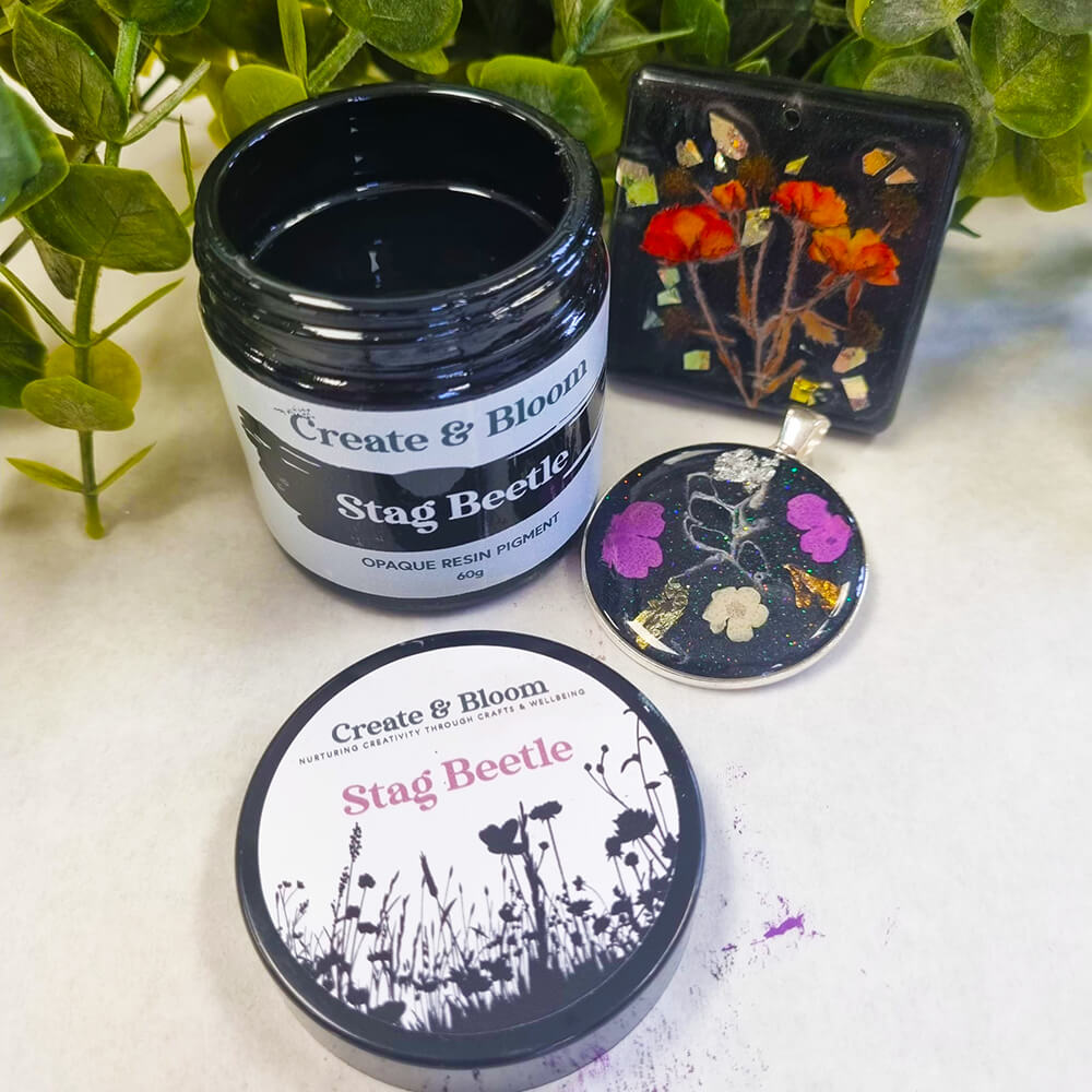 Stag Beetle – Opaque Black Epoxy Resin Pigment Paste
