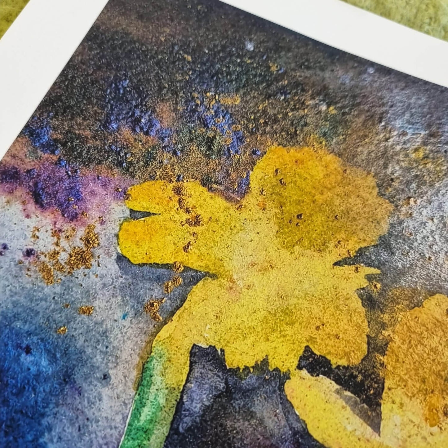 Lou's Garden Daffs - Watercolour Giclee Print 29x19cm