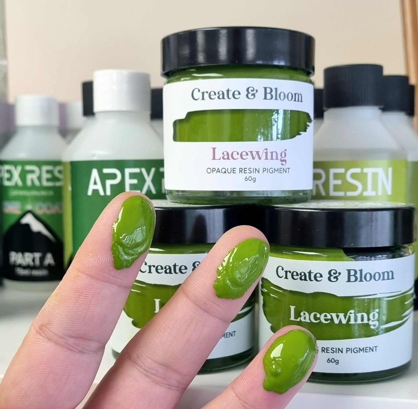 Opaque Resin Pigment: Lacewing Green