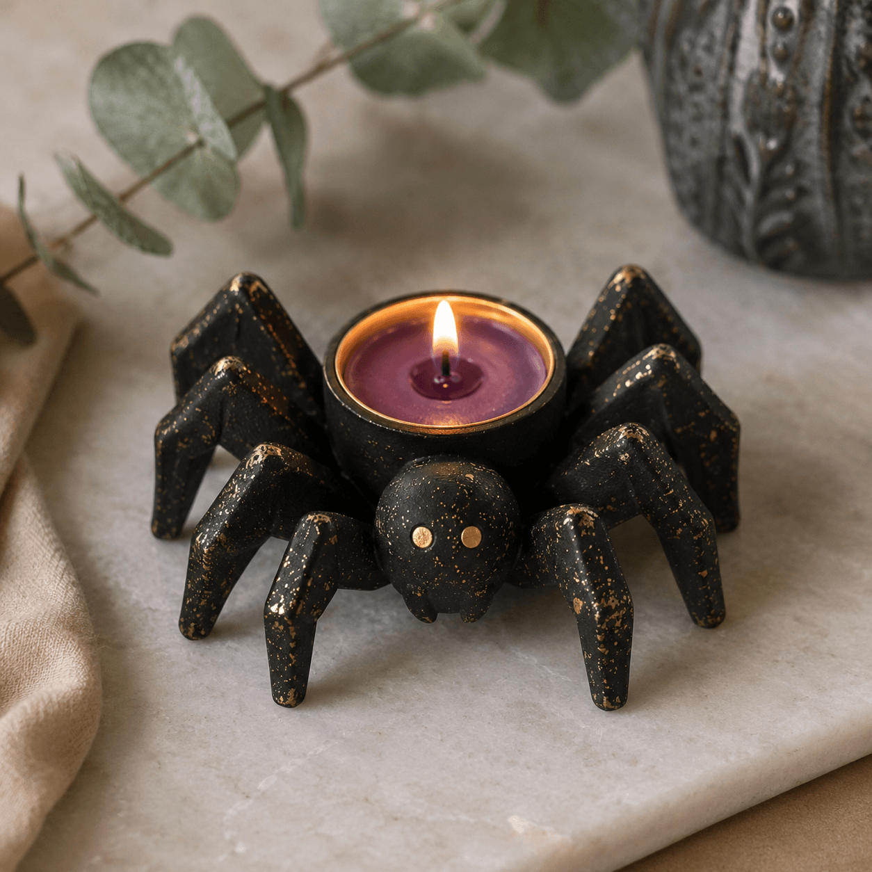spider mould, black spider made from Eco Pour