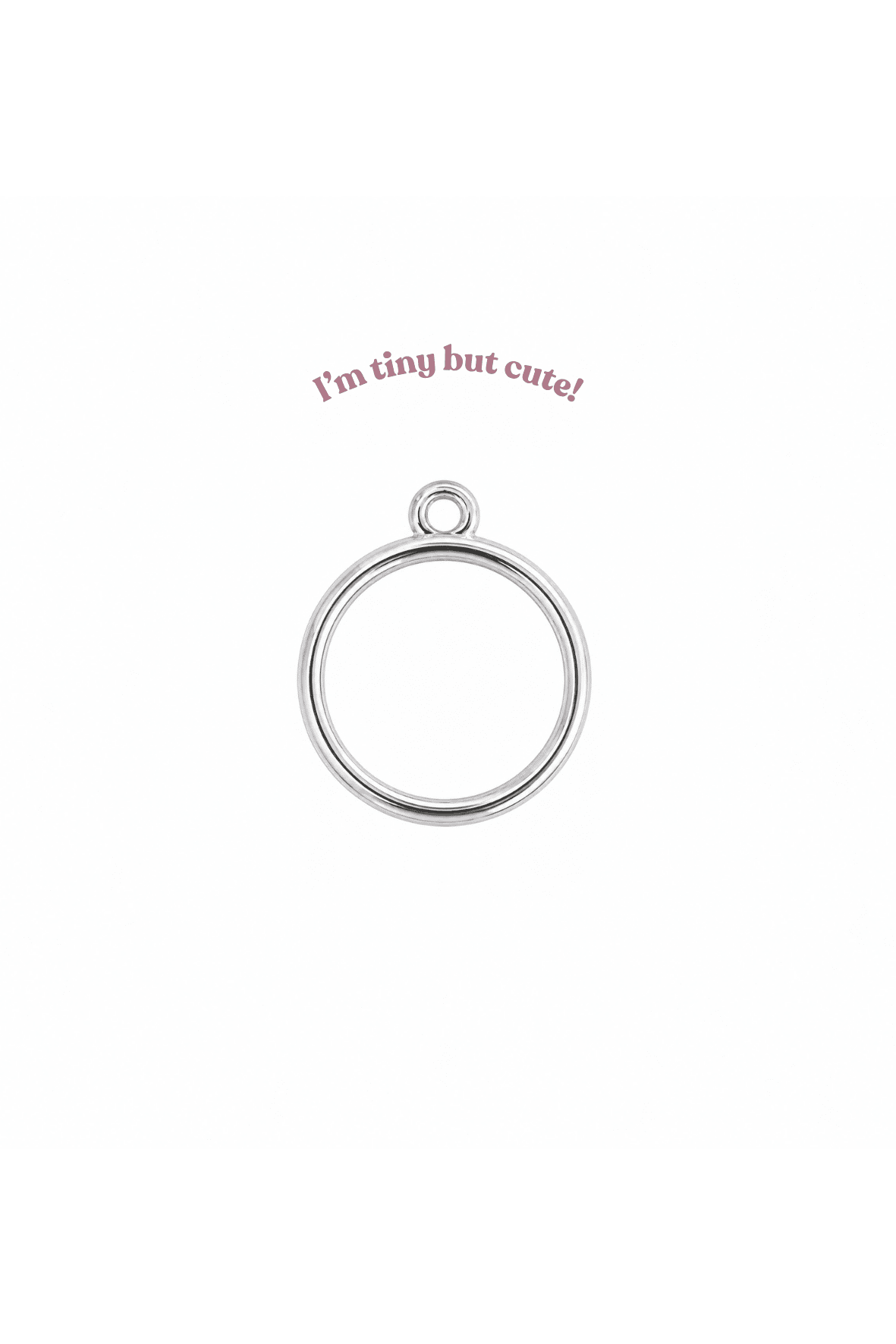Small Zinc Alloy rustic open round bezels - Aged Silver