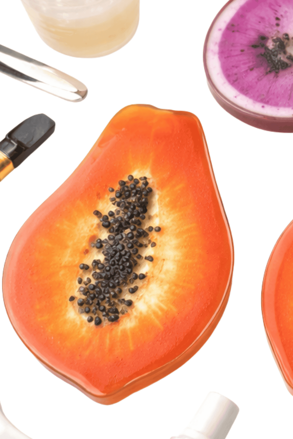 fruit slices made from resin, papaya