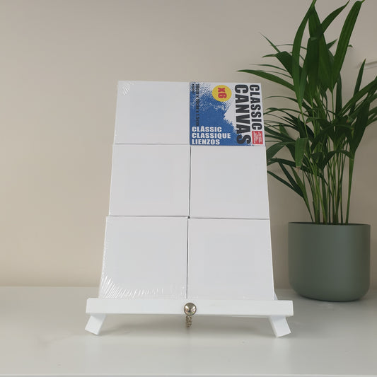 Acrylic Canvas Primed And Ready Art Mini boards 10cm x 10cm x 1.5cm