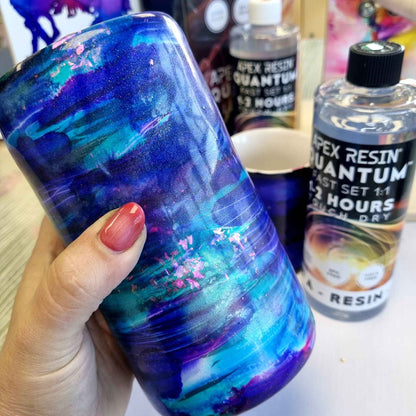 Apex Resin® Quantum for Tumblers - Fast Set – High Viscosity, Ultra Gloss, Rapid Cure Epoxy Resin for Tumblers, Art, Inks and Detailed Designs - Shipped by our partner, Apex Resin!