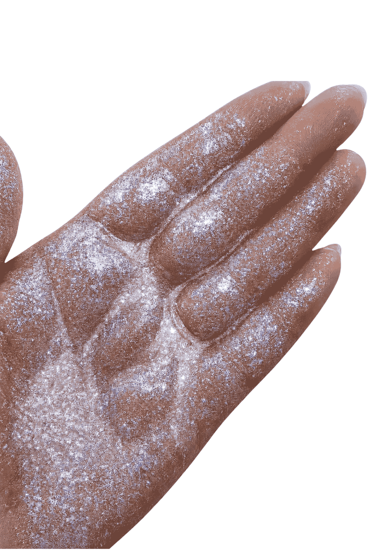 Blue interference glitter in hand, resin art, esin glitter, glitter for crafts, specialist glitter, 