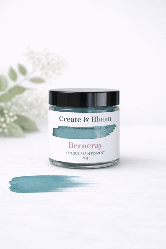 Turquoise aquamarine resin pigment for ocean art, beach art and coastal resin waves