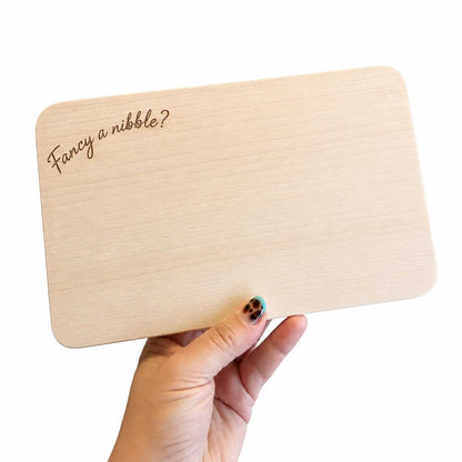 Fancy a Nibble - Engraved Beech Resin Serving Board / Charcuterie Board