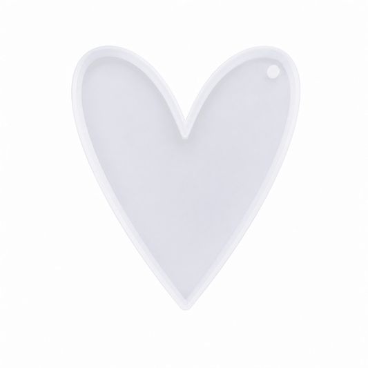 Silicone Mould for Resin Crafts - Heart Keyring No-drill Mould!
