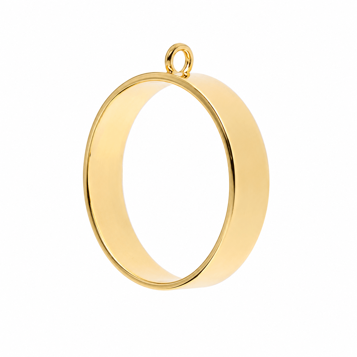 Deep Round Open Back Bezel for Resin –  Yellow Gold