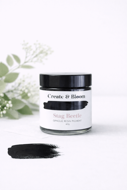 Stag Beetle – Opaque Black Epoxy Resin Pigment Paste
