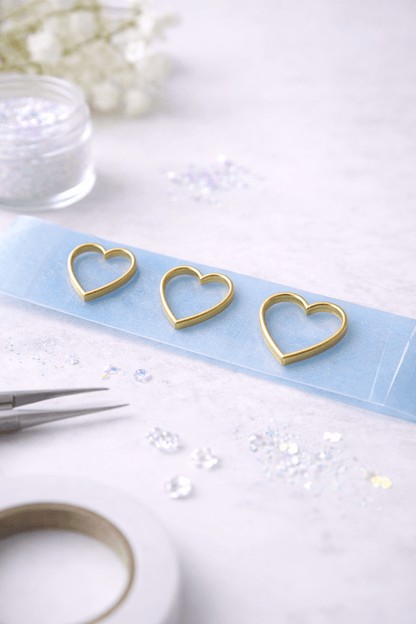 Resin jewellery tape preventing leaks in open frame designs