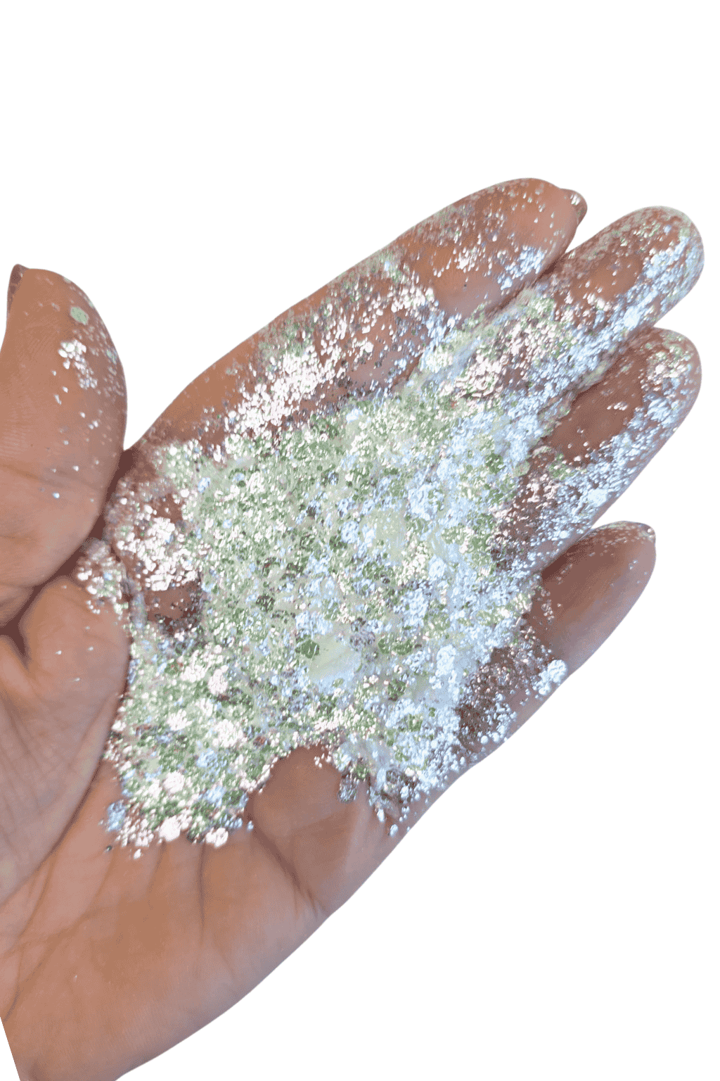 Snow Pixie colour-shifting glitter in a clear pot, iridescent resin glitter with magical sparkle for resin art and crafts