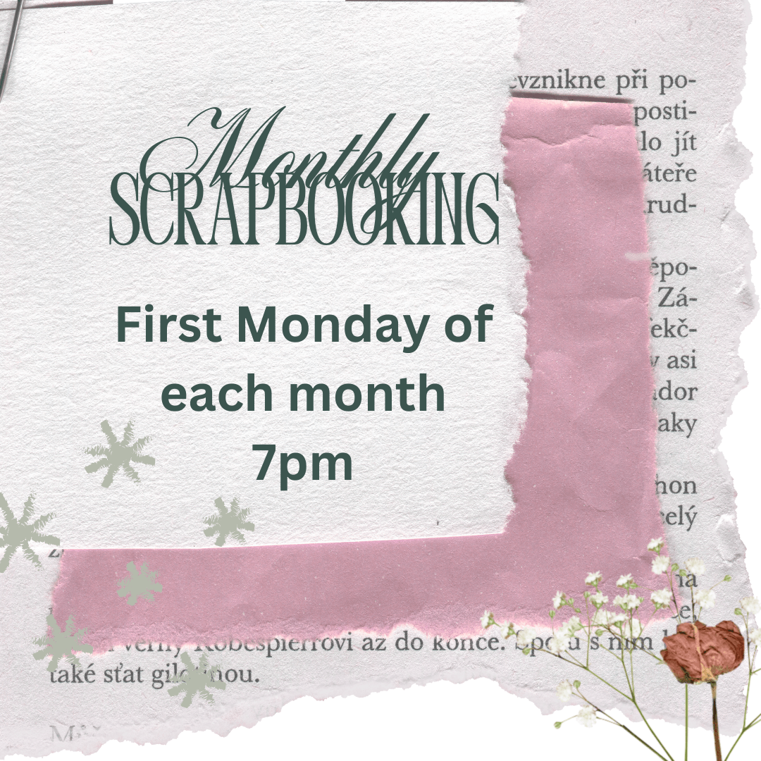 Scrapbook Your Way to Happy! Monthly Mixed Media! First Monday of the Month 7pm