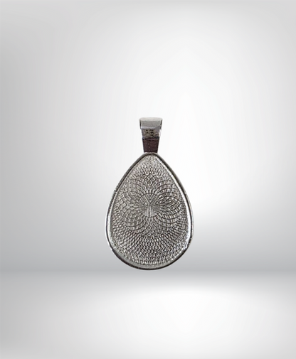 Zinc Alloy Close-Backed Teardrop Pendant Bezels - 20x34mm