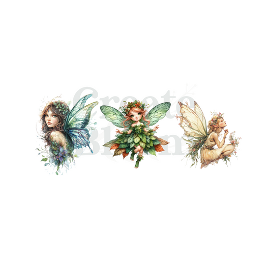Premium UVDTF Vinyl Transfers for Resin Tumblers & Crafts: Green Fae!