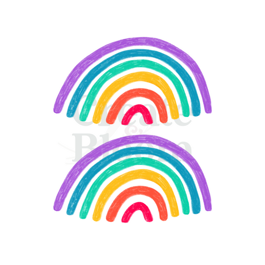 Super Size Premium UVDTF Vinyl Transfers for Resin Tumblers & Crafts: Rainbows!