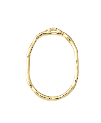 Gold Hammered Oval 30mm x 21mm Bezel - Individually Sold for Resin Crafting!