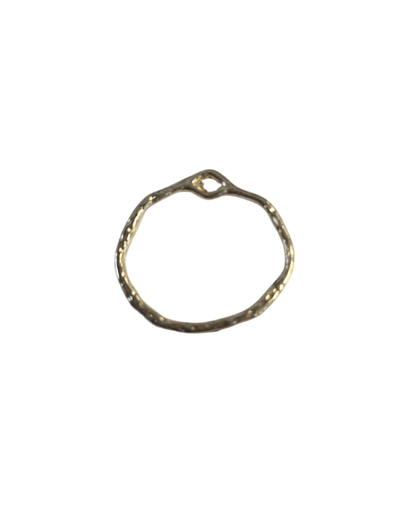 Gold Hammered Round 21mm x 23mm Bezel - Individually Sold for Resin Crafting!