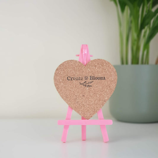 Cork Heart Coaster Surface for Resin Art or Jewellery work: Individual
