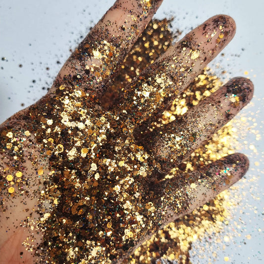 Premium Bloom Gold Leaf Glitter Mix: Earthly