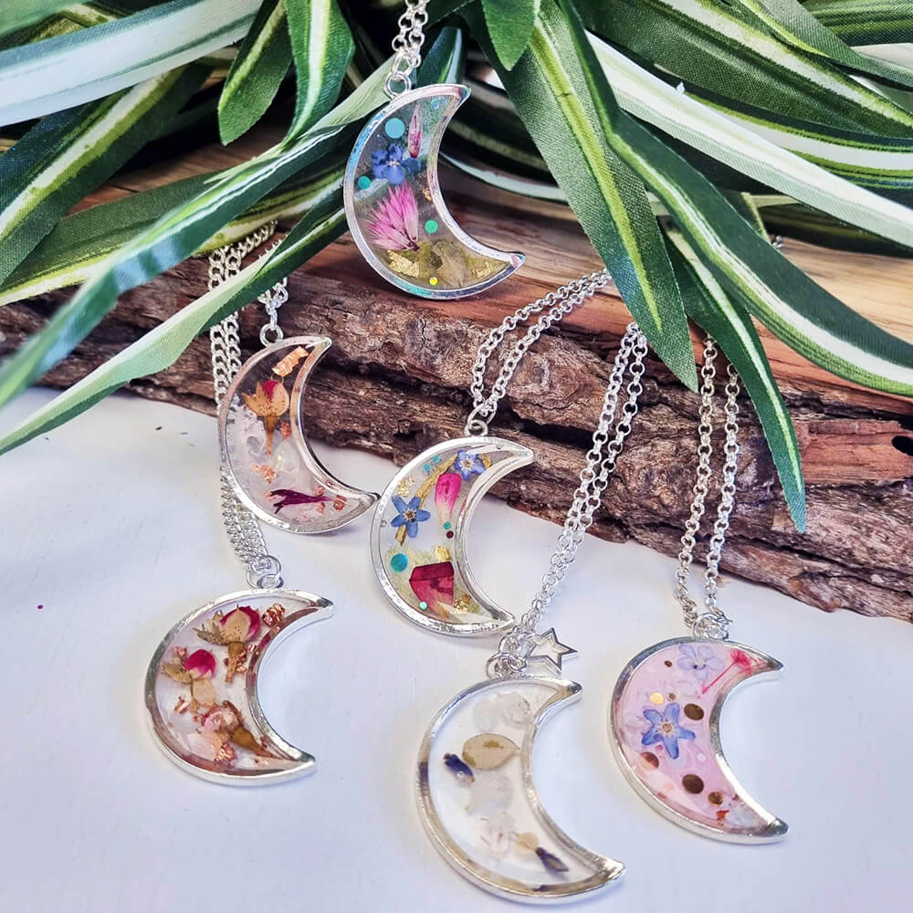 Pink Moon Necklaces Resin Jewellery Kit