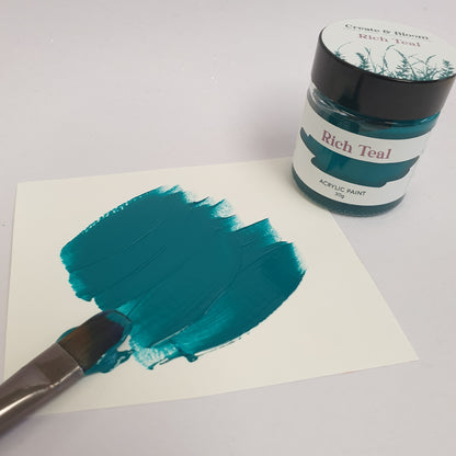 Professional Bloom Acrylic Paint: Rich Teal