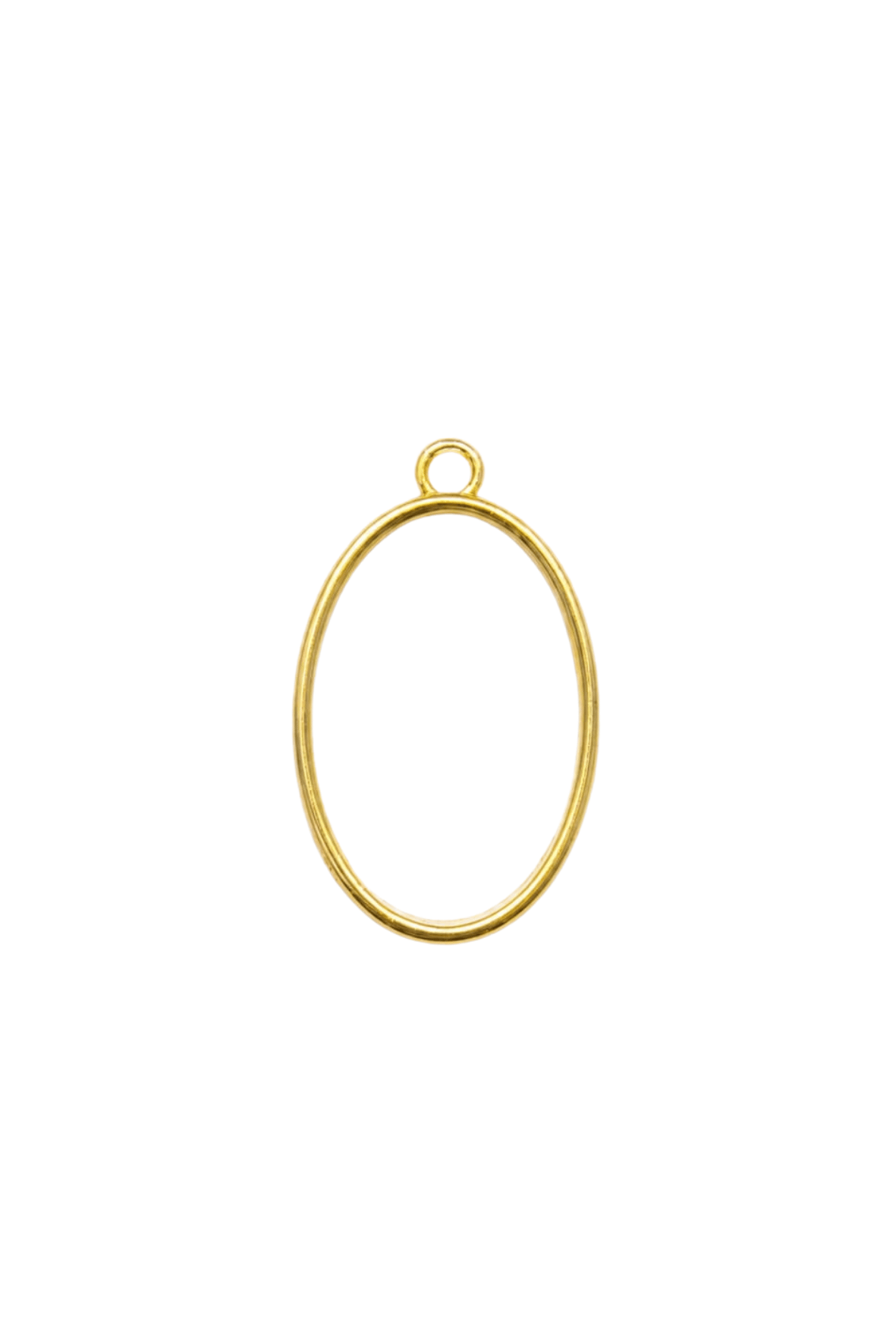 Zinc Alloy Open-Backed Oval Gold Bezel - For Resin Crafts