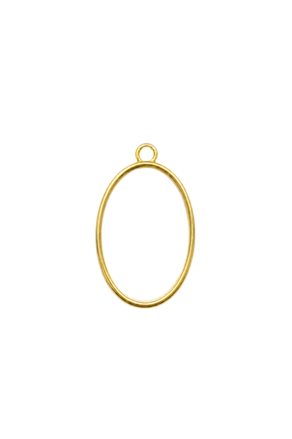 Zinc Alloy Open-Backed Oval Gold Bezel - For Resin Crafts