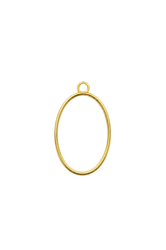 Zinc Alloy Open-Backed Oval Gold Bezel - For Resin Crafts