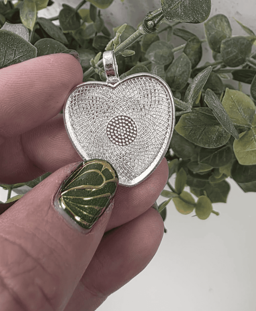 Silver tone, Love Heart Bezel - For Resin Crafts!