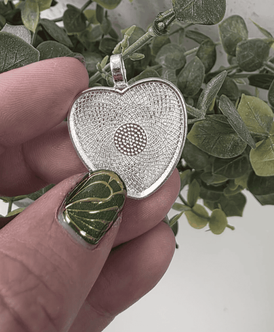 Silver tone, Love Heart Bezel - For Resin Crafts!