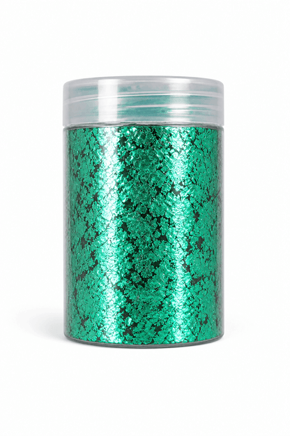 metallic leaf, green metallic flake, metallic 