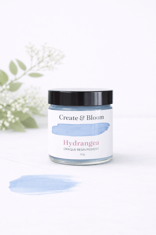 Hydrangea Blue opaque epoxy resin pigment by Create & Bloom Crafts