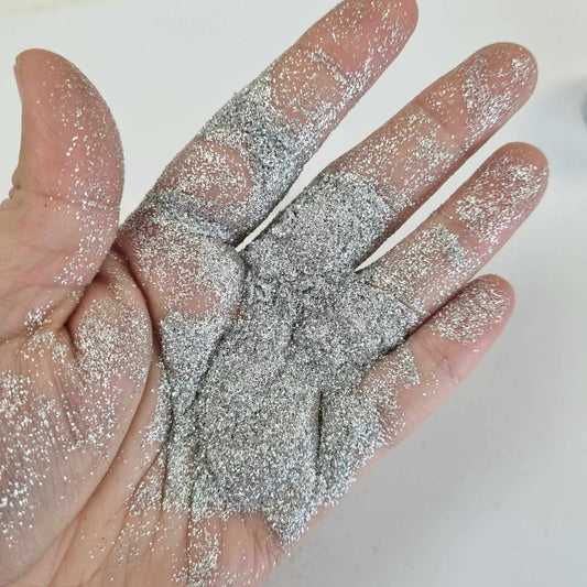 Limited Edition Premium Sparkling Fine Glitter Dust: Silver Frost 10g