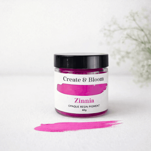Pink resin pigment in a jar 
